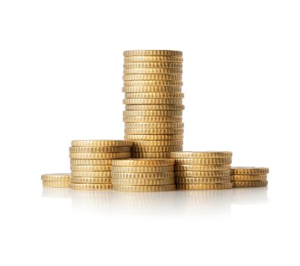 Picture of coins showing global currency world reserve changes over time. 